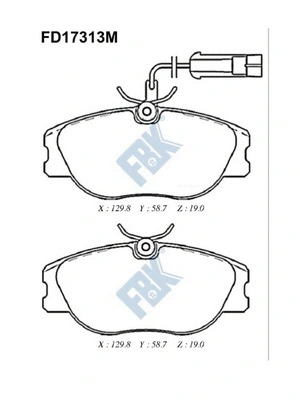 Brake Pad Set, disc brake (FD17313M)