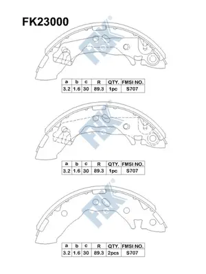 Brake Shoe Set (FK23000)