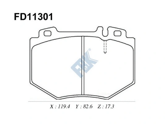 Brake Pad Set, disc brake (FD11301)