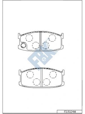 Brake Pad Set, disc brake (FD3024M)