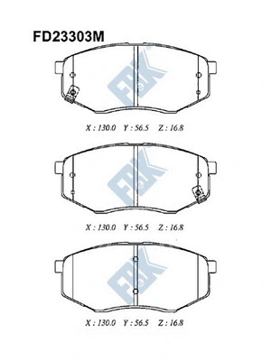 Brake Pad Set, disc brake (FD23303M)