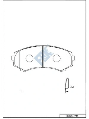 Brake Pad Set, disc brake (FD6802M)