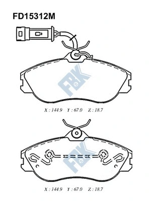 Brake Pad Set, disc brake (FD15312M)