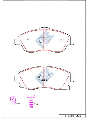 Brake Pad Set, disc brake (FD20007MA)