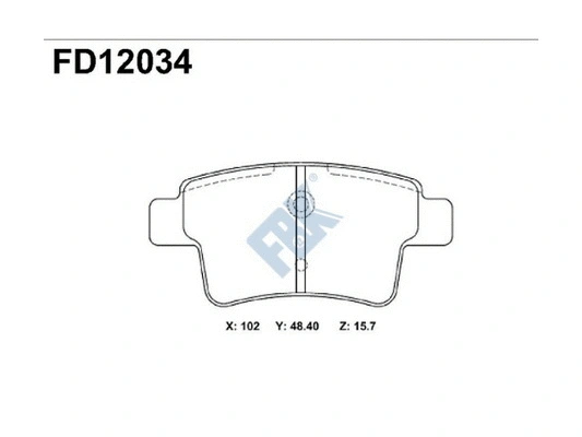 Brake Pad Set, disc brake (FD12034)