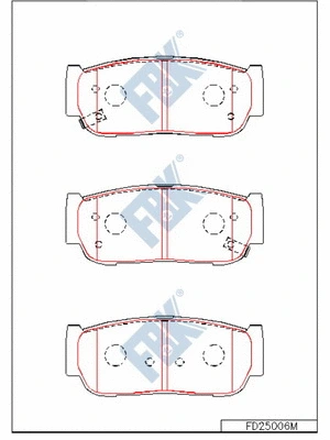 Brake Pad Set, disc brake (FD25006M)