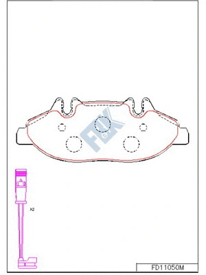 Brake Pad Set, disc brake (FD11050M)