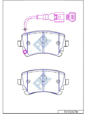 Brake Pad Set, disc brake (FD15007M)