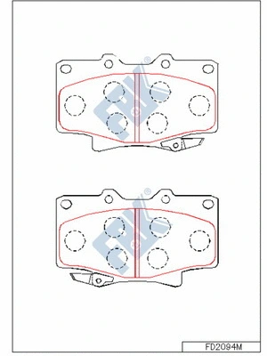 Brake Pad Set, disc brake (FD2094M)