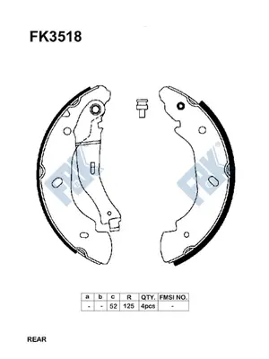 Brake Shoe Set (FK3518)