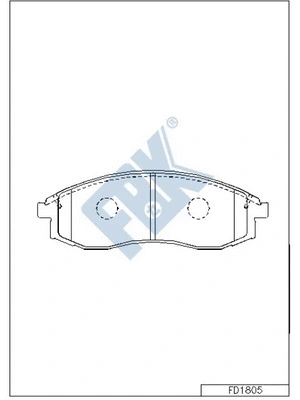 Brake Pad Set, disc brake (FD1805)