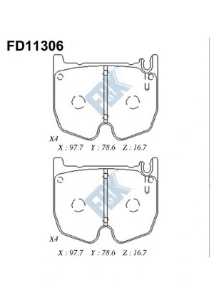 Brake Pad Set, disc brake (FD11306)