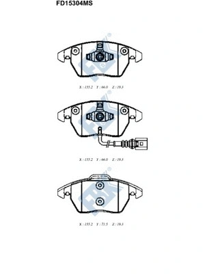 Brake Pad Set, disc brake (FD15304MS)