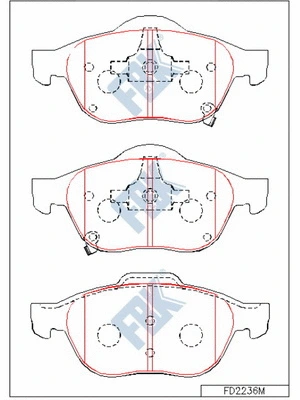 Brake Pad Set, disc brake (FD2236M)