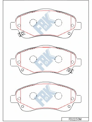 Brake Pad Set, disc brake (FD2233M)