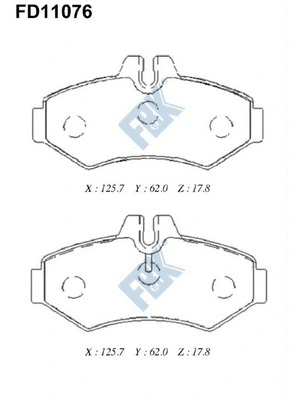 Brake Pad Set, disc brake (FD11076)
