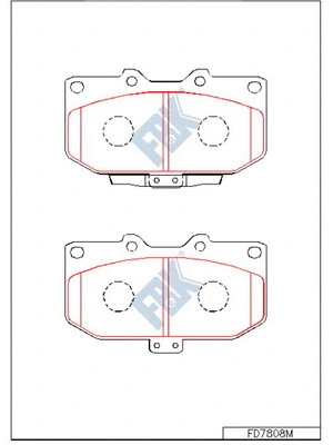 Brake Pad Set, disc brake (FD7808M)