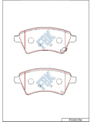 Brake Pad Set, disc brake (FD9823M)