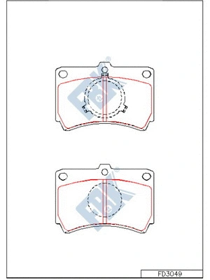 Brake Pad Set, disc brake (FD3049)