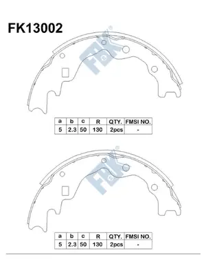 Brake Shoe Set (FK13002)