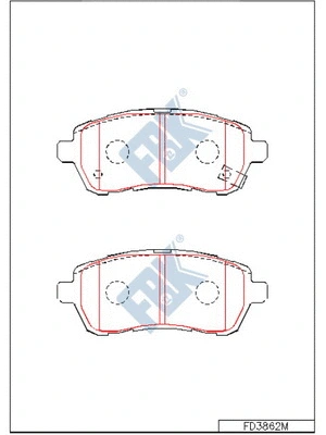 Brake Pad Set, disc brake (FD3862M)