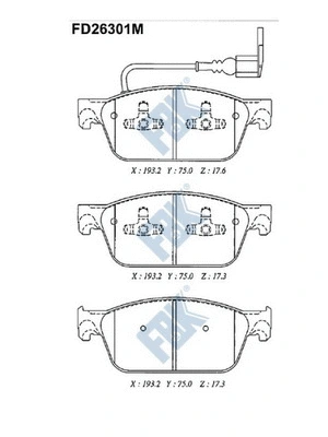 Brake Pad Set, disc brake (FD26301M)