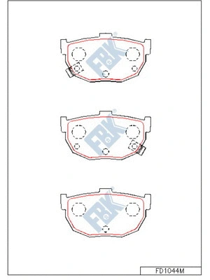 Brake Pad Set, disc brake (FD1044M)