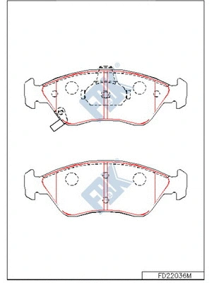 Brake Pad Set, disc brake (FD22036M)