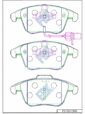 Brake Pad Set, disc brake (FD15013MS)