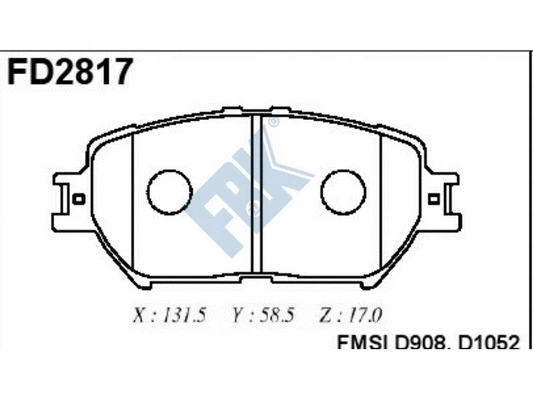 Brake Pad Set, disc brake (FD2817)