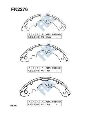 Brake Shoe Set (FK2276)