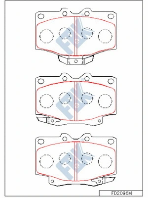 Brake Pad Set, disc brake (FD2096M)