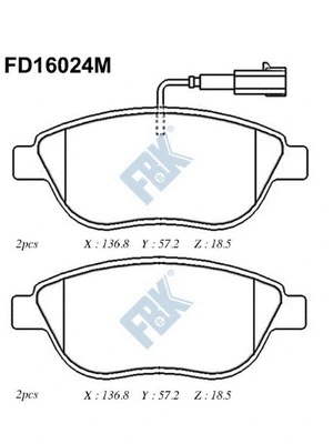 Brake Pad Set, disc brake (FD16024M)