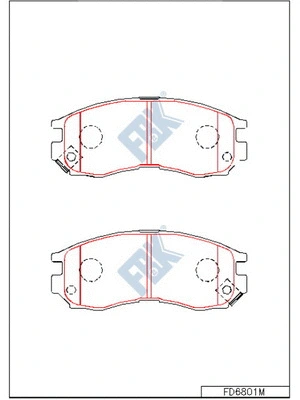 Brake Pad Set, disc brake (FD6801M)