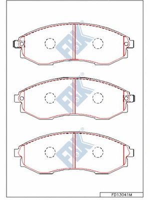 Brake Pad Set, disc brake (FD13041M)