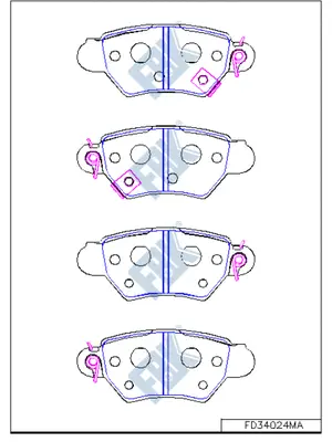 Brake Pad Set, disc brake (FD34024M)