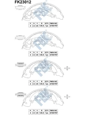 Brake Shoe Set (FK23012)