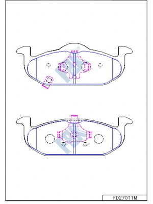 Brake Pad Set, disc brake (FD27011M)