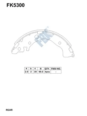 Brake Shoe Set (FK5300)