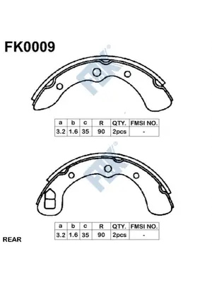 Brake Shoe Set (FK0009)