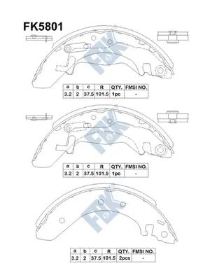 Brake Shoe Set (FK5801)