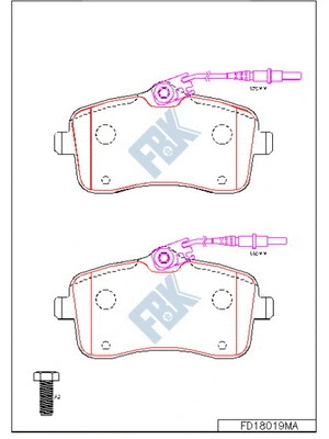 Brake Pad Set, disc brake (FD18019MA)