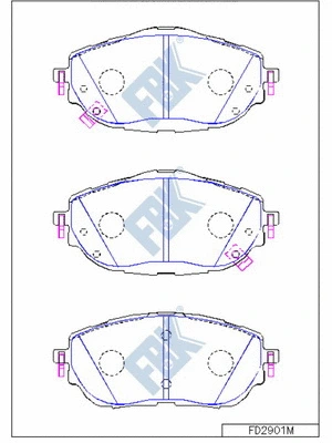 Brake Pad Set, disc brake (FD2901M)