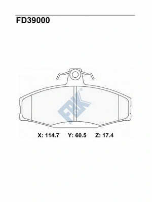 Brake Pad Set, disc brake (FD39000)