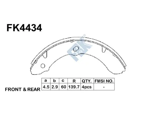 Brake Shoe Set (FK4434)