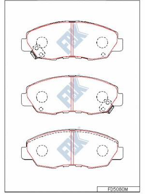Brake Pad Set, disc brake (FD5080M)