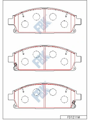 Brake Pad Set, disc brake (FD1211M)