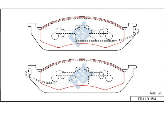 Brake Pad Set, disc brake (FD11018M)