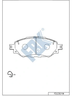 Brake Pad Set, disc brake (FD2301M)
