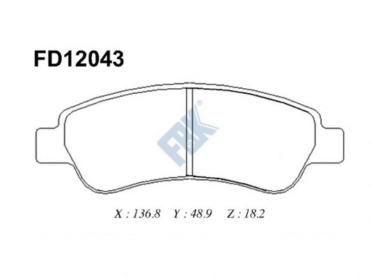 Brake Pad Set, disc brake (FD12043)